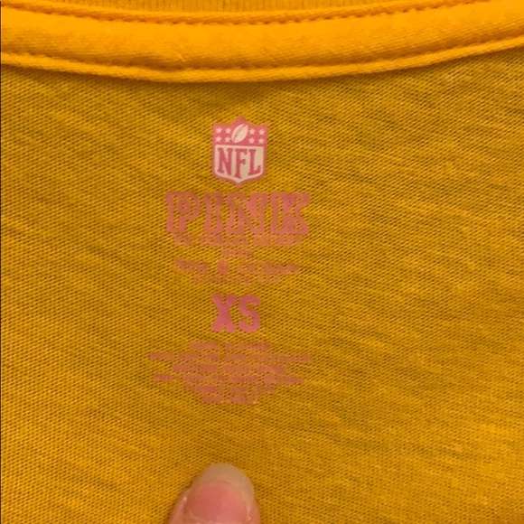 SHIPPING LABEL -re-shipment! Bundle! Victoria Secret PINK NFL Steelers Tee’s XS - Picture 5 of 8